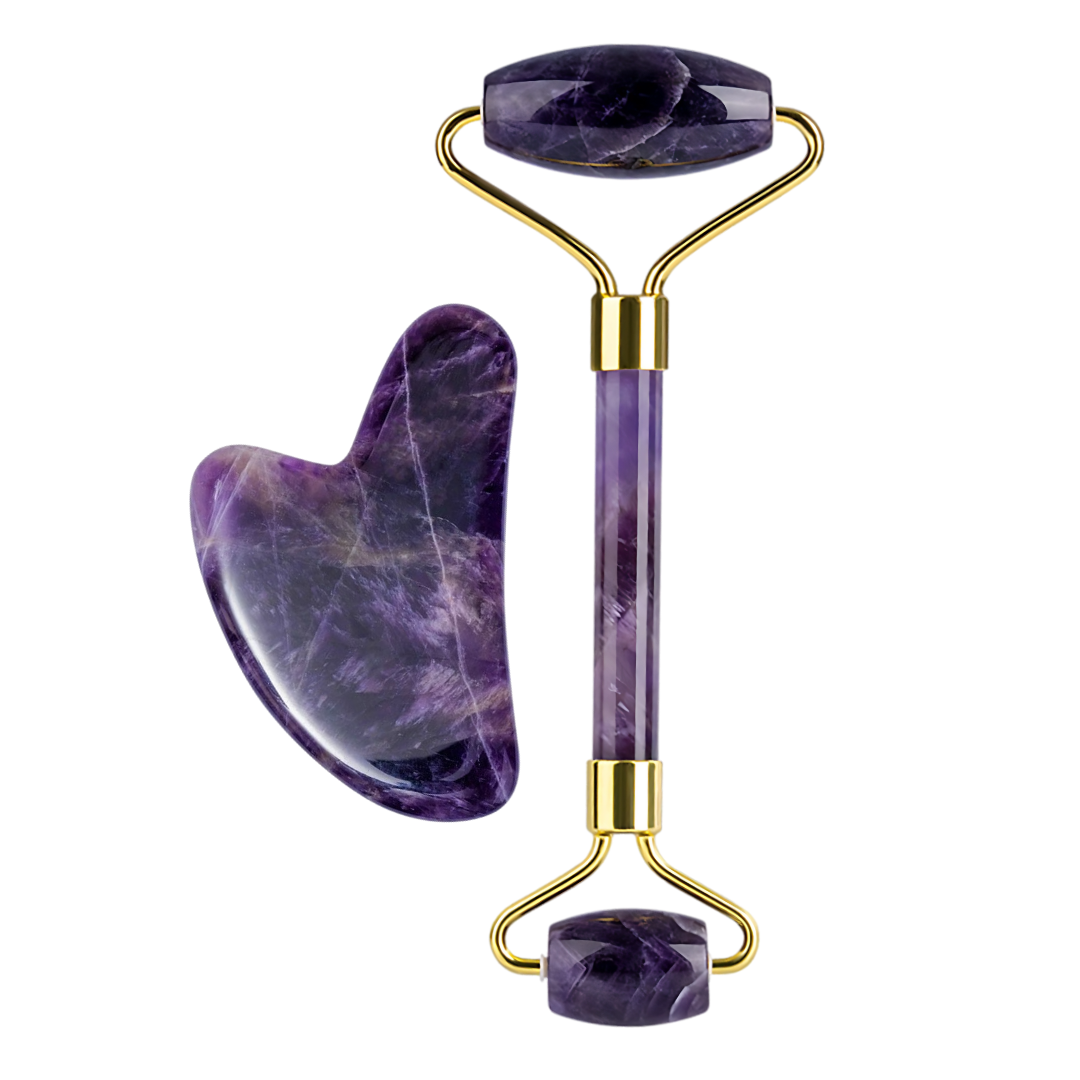 Amethist Face Roller met Pure Amethist Gua Sha