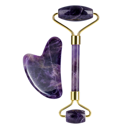Amethist Face Roller met Pure Amethist Gua Sha