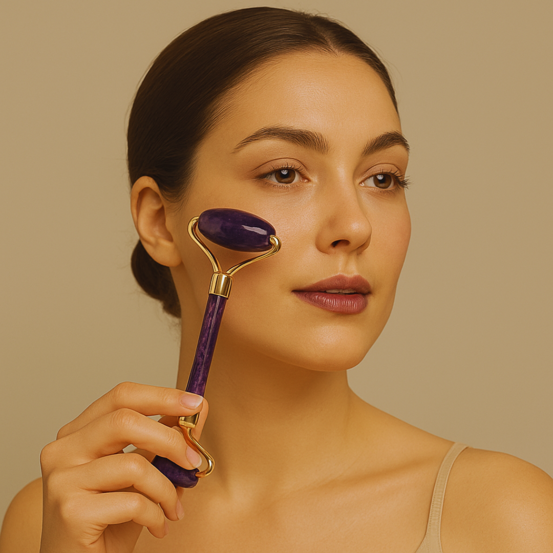 Amethist Face Roller met Pure Amethist Gua Sha