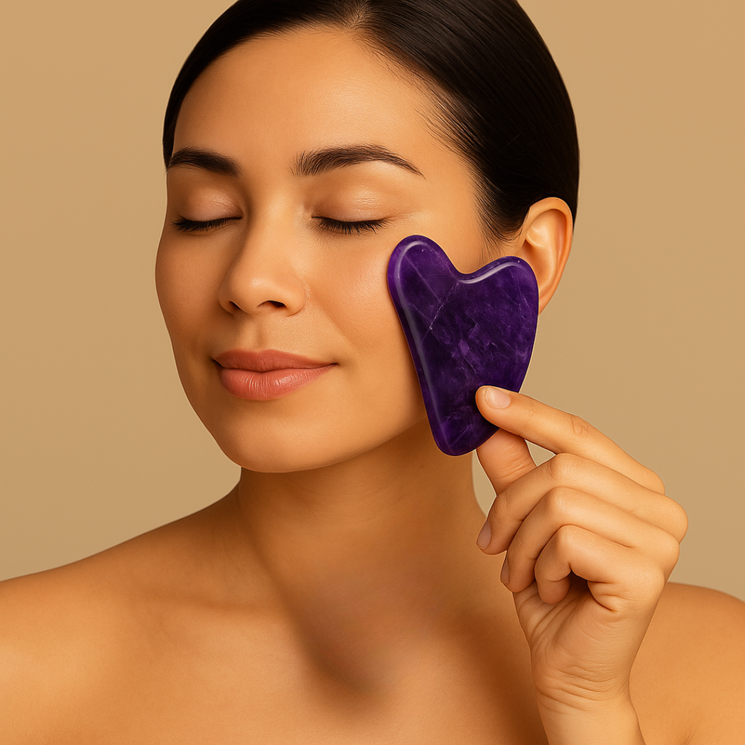 Amethist Face Roller met Pure Amethist Gua Sha